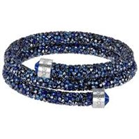 Bracciale Swarovski Donna Crystaldust in Cristallo Cristallo 5255903 CRYSTALDUST BRACCIALE RIGIDO DOUBLE, BLUE - 5255903 CRYSTALDUST BRACCIALE RIGIDO DOUBLE, BLUE